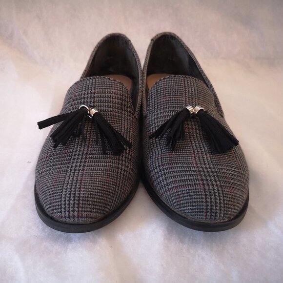 Limelight Ladies Lawson Grey & Black Plaid Slip On Loafers - Picture 6 of 10